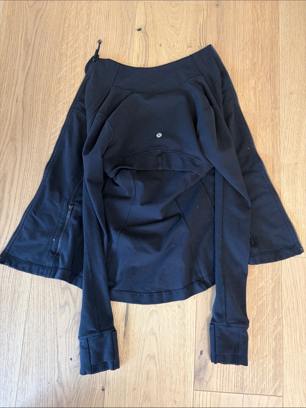lululemon athletica black luon coat - size 0
